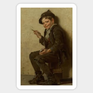 The Young Artist by John George Brown Sticker